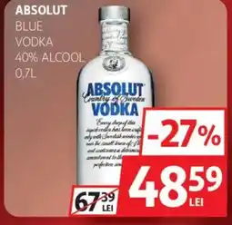 Auchan Absolut Blue vodka 40% alcool Ofertă