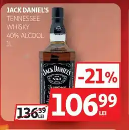 Auchan JACK DANIEL'S Tennessee whisky 40% alcool Ofertă