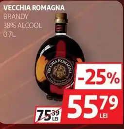 Auchan VECCHIA ROMAGNA Brandy 38% alcool Ofertă
