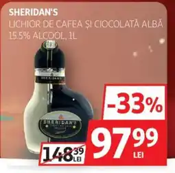 Auchan SHERIDAN'S Lichior de cafea și ciocolată albă 15.5% alcool Ofertă