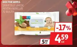 Auchan Doctor Wipes şervetele umede pentru bebelusi Ofertă