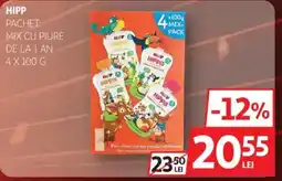 Auchan HIPP Pachet: mix cu piure de la 1 an Ofertă