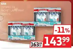 Auchan NAN Optipro 3/4 pachet lapte praf Ofertă