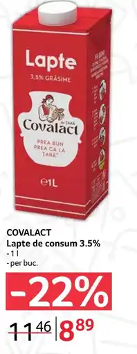Selgros COVALACT Lapte de consum 3.5% Ofertă