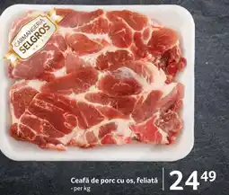 Selgros Ceafă de porc cu os, feliată Ofertă