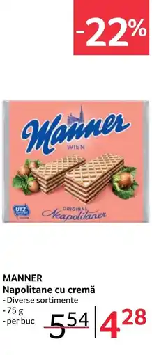 Selgros MANNER Napolitane cu cremă Ofertă