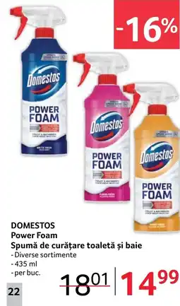 Selgros DOMESTOS Power Foam Spumă de curățare toaletă și baie Ofertă