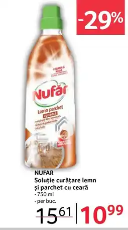Selgros NUFAR Soluţie curățare lemn și parchet cu ceară Ofertă
