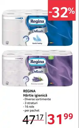 Selgros REGINA Hârtie igienică Ofertă