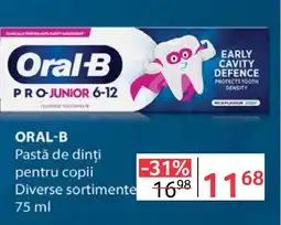 Selgros ORAL-B Pastǎ de dinți pentru copii Ofertă