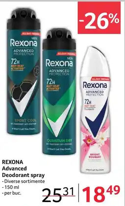 Selgros REXONA Advanced Deodorant spray Ofertă