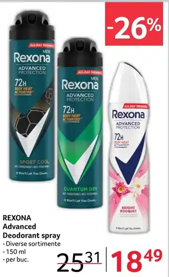 Selgros REXONA Advanced Deodorant spray Ofertă