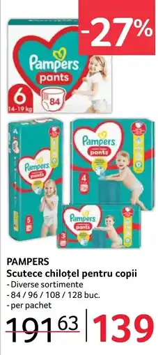 Selgros PAMPERS Scutece chiloțel pentru copii Ofertă