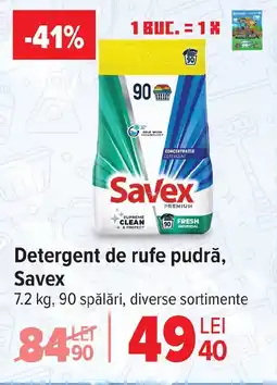 Carrefour Detergent de rufe pudră, Savex Ofertă