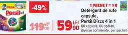 Carrefour Detergent de rufe capsule, Persil Discs 4 în 1 Ofertă