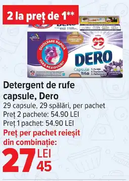 Carrefour Detergent de rufe capsule, Dero Ofertă