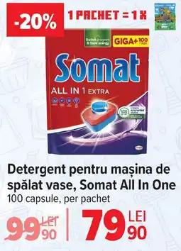 Carrefour Detergent pentru maşina de spălat vase, Somat All In One Ofertă