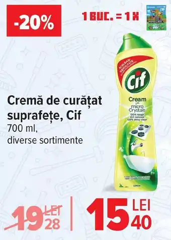 Carrefour Cremă de curățat suprafețe, Cif Ofertă