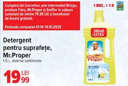 Carrefour Detergent pentru suprafețe, Mr.Proper Ofertă