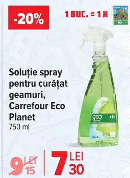 Carrefour Soluție spray pentru curățat geamuri, Carrefour Eco Planet Ofertă
