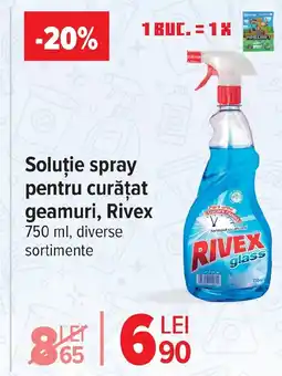 Carrefour Soluție spray pentru curățat geamuri, Rivex Ofertă