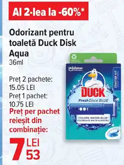 Carrefour Odorizant pentru toaletă Duck Disk Aqua Ofertă