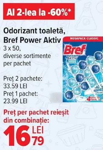 Carrefour Odorizant toaletă, Bref Power Aktiv Ofertă