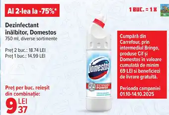 Carrefour Dezinfectant înălbitor, Domestos Ofertă