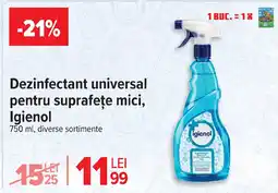 Carrefour Dezinfectant universal pentru suprafețe mici, Igienol Ofertă