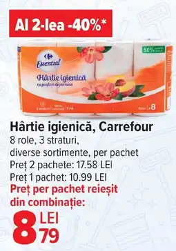 Carrefour Hârtie igienică, Carrefour Ofertă
