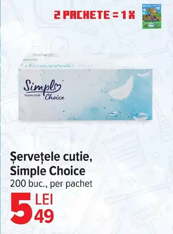 Carrefour Şerveţele cutie, Simple Choice Ofertă
