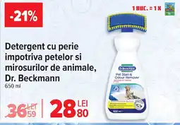 Carrefour Detergent cu perie impotriva petelor si mirosurilor de animale, Dr. Beckmann Ofertă