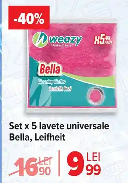 Carrefour Set x 5 lavete universale Bella, Leifheit Ofertă