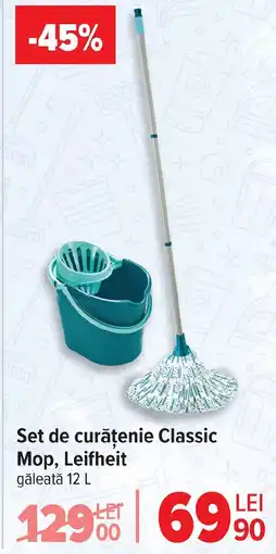 Carrefour Set de curățenie Classic Mop, Leifheit găleată Ofertă