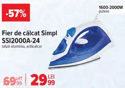 Carrefour Fier de călcat Simpl SS12000A-24 Ofertă