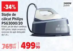 Carrefour Staţie de călcat Philips PSG3000/20 Ofertă