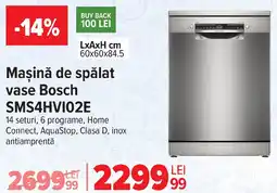 Carrefour Maşină de spălat vase Bosch SMS4HVI02E Ofertă