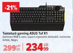 Carrefour Tastatură gaming ASUS Tuf K1 Ofertă