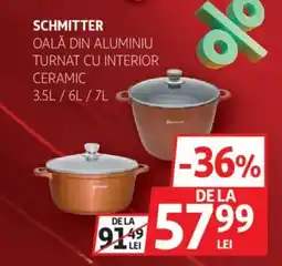 Auchan Schmitter oală din aluminiu turnat cu interior ceramic Ofertă