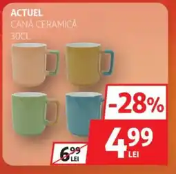 Auchan Actuel cană ceramică Ofertă