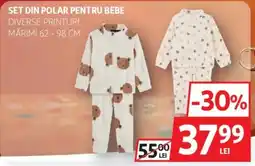 Auchan Set din polar pentru bebe Ofertă