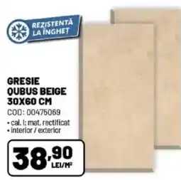 Ambient Gresie qubus beige Ofertă