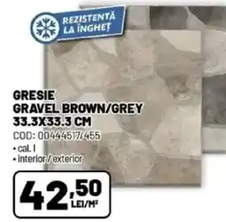Ambient Gresie gravel brown/grey Ofertă