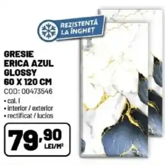 Gresie erica azul glossy