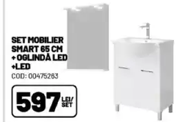 Ambient Set mobilier smart 65 cm + oglindă led +led Ofertă
