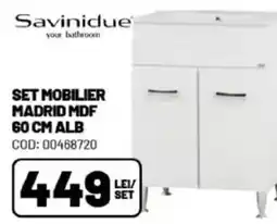 Ambient Set mobilier madrid mdf 60 cm alb Ofertă