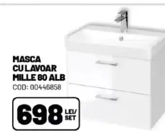 Ambient Masca cu lavoar mille 80 alb Ofertă