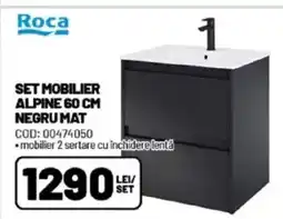 Ambient Set mobilier alpine 60 cm negru mat Ofertă