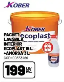 Ambient Kober pachet lavabila interior ecoplast +amorsa 3 l Ofertă