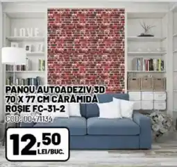 Ambient Panou autoadeziv 3d caramida rosie fc-31-2 Ofertă
